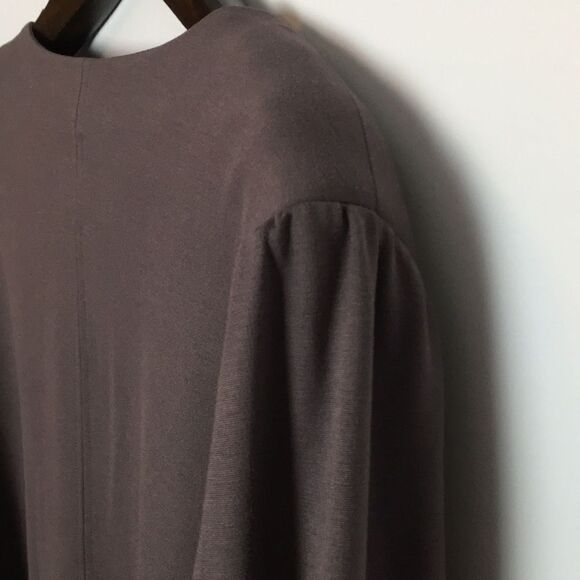 Logo by Lori Goldstein brown blazer long sleeve with gathered sleeve Sz 4X - Picture 6 of 15